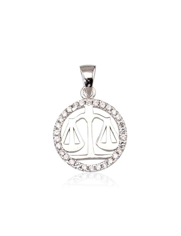 Silberner Sternzeichen-Anhänger Waage A2300389PRhGrCZ