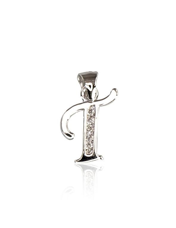 Silver Letter A2300618PRhGrCZ