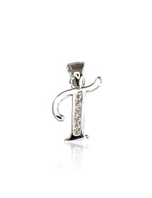 Silver Letter A2300618PRhGrCZ
