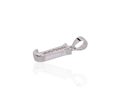 Silver Letter A2301841PRhGrCZ