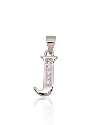 Silver Letter A2301841PRhGrCZ