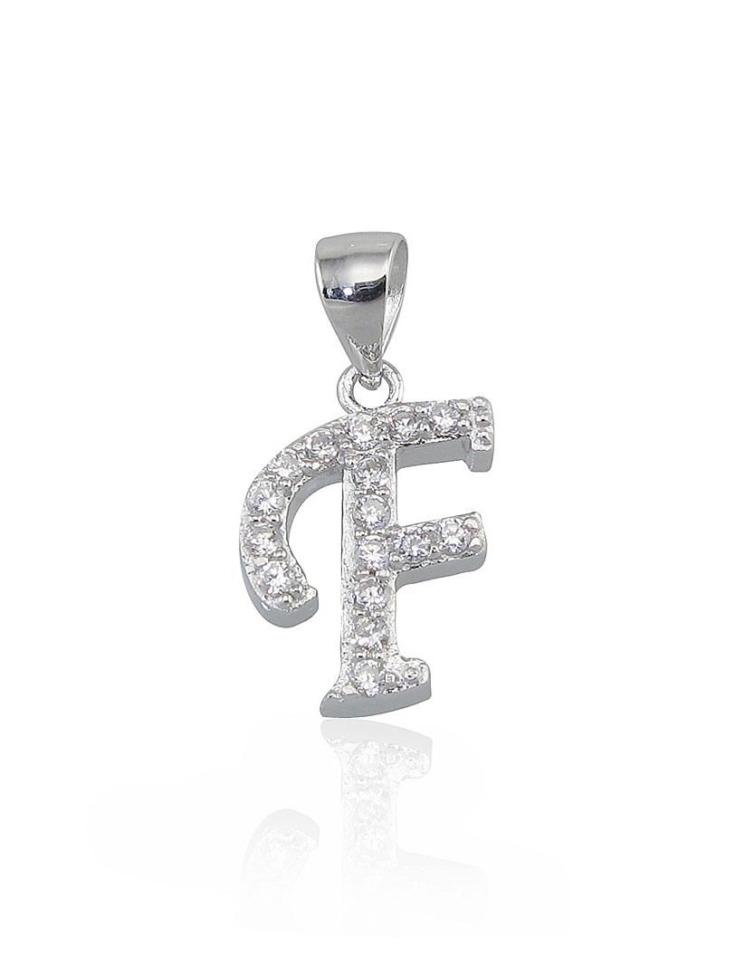 Silver letter A2300312PRhGrCZ