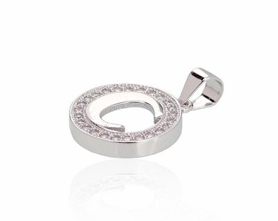 Silver letter A2300998PRhGrCZ