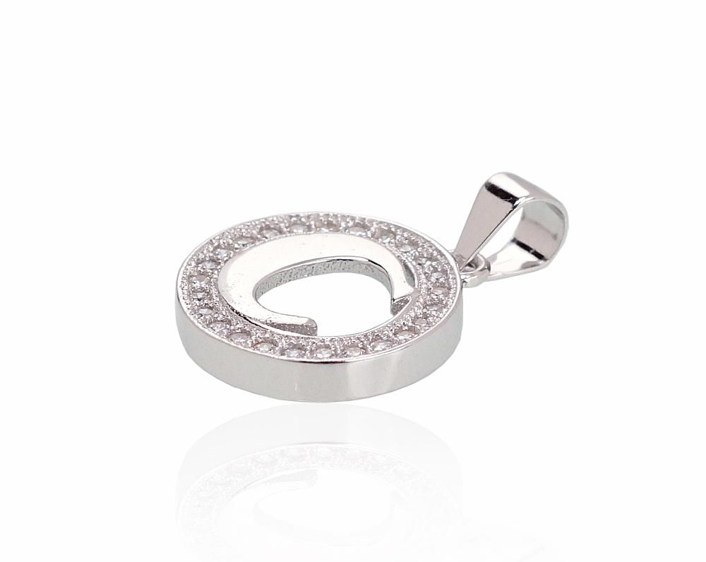 Silver letter A2300998PRhGrCZ