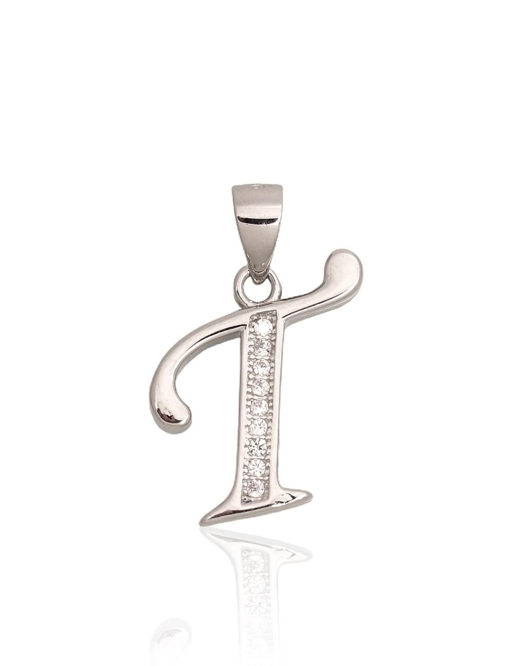 Silver Letter A2301623PRhGrCZ