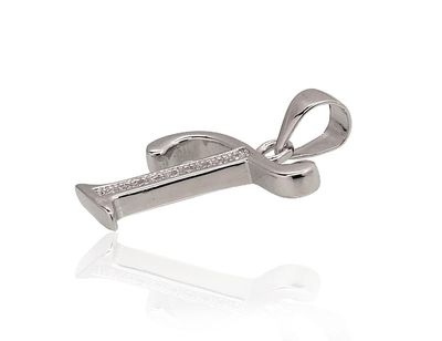 Silver Letter A2301623PRhGrCZ