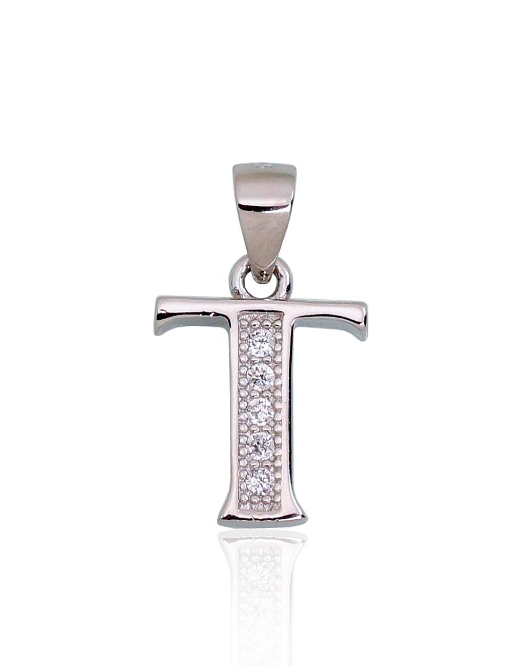 Silver Letter A2301850PRhGrCZ