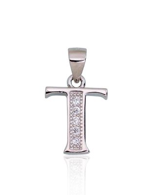 Silver Letter A2301850PRhGrCZ