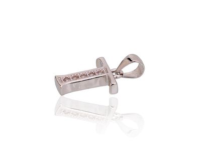 Silver Letter A2301850PRhGrCZ
