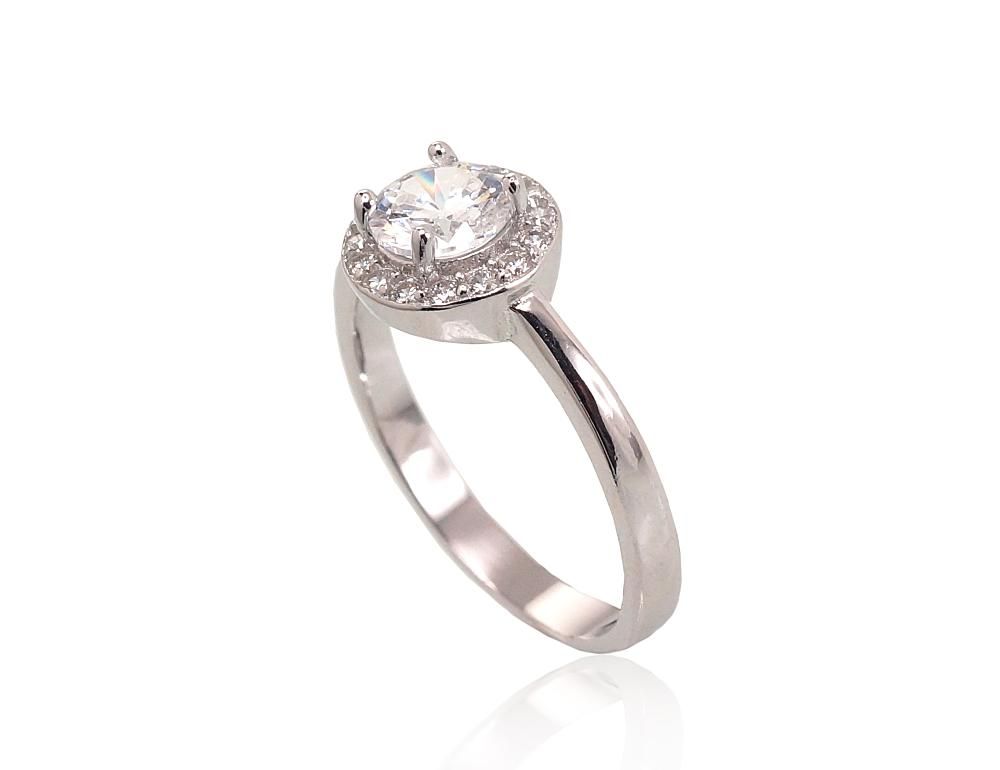 Silver Ring A2101469PRhGrCZ