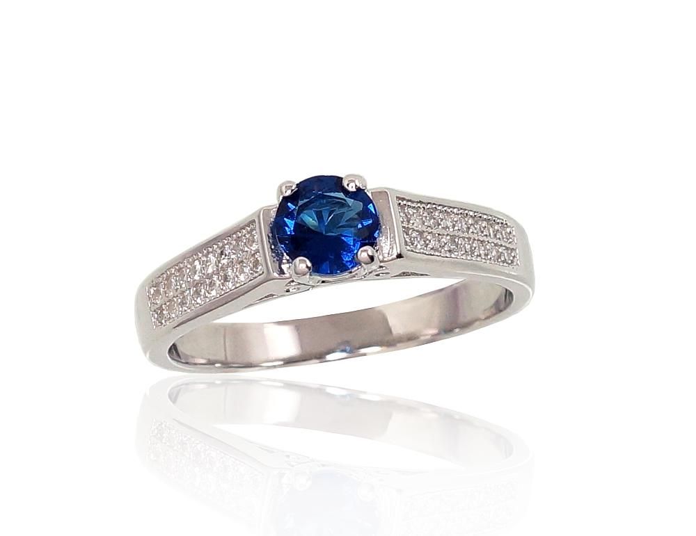 Silver ring A2101649PRhGrCZCZB