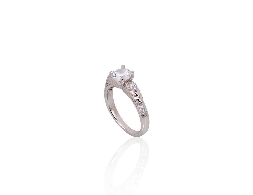 Engagement Silver Ring A2101714PRhGrCZ