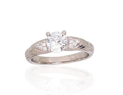 Engagement Silver Ring A2101714PRhGrCZ