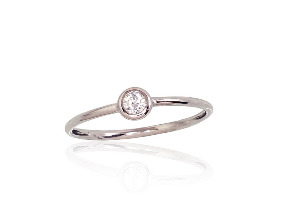 Engagement Silver Ring A2101638PRhGrCZ