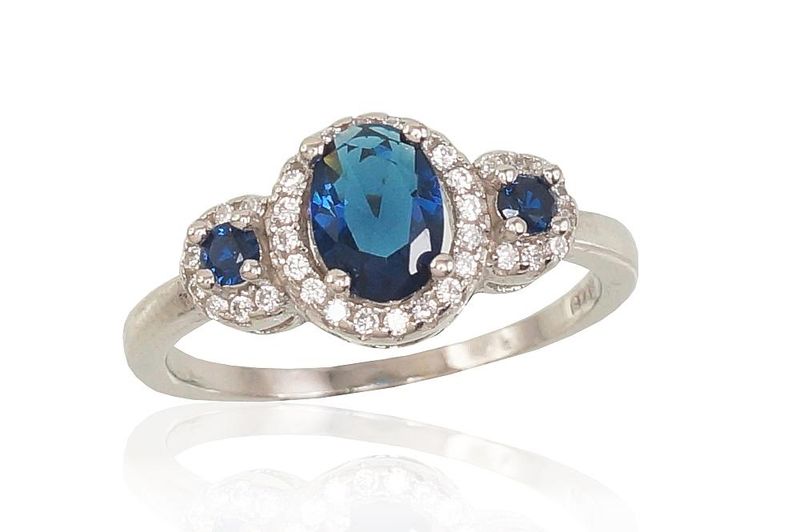 Silver ring A2101554PRhGrCZCZDB