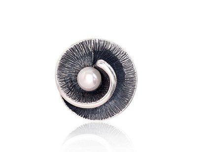 Silver Brooch A2920200POxBkPE Silver Brooch A2920200POxBkPE