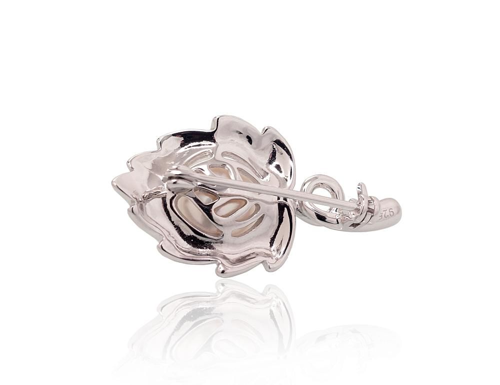 Silver brooch A2920177PRhGrPE