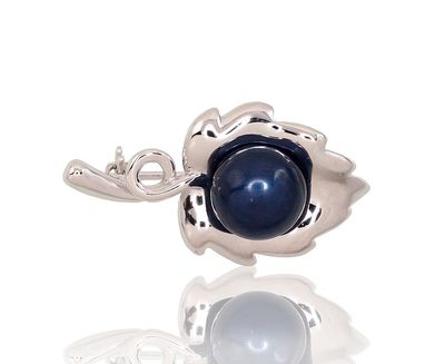 Silver Brooch A2920177PRhGrPEBK Silver Brooch A2920177PRhGrPEBK