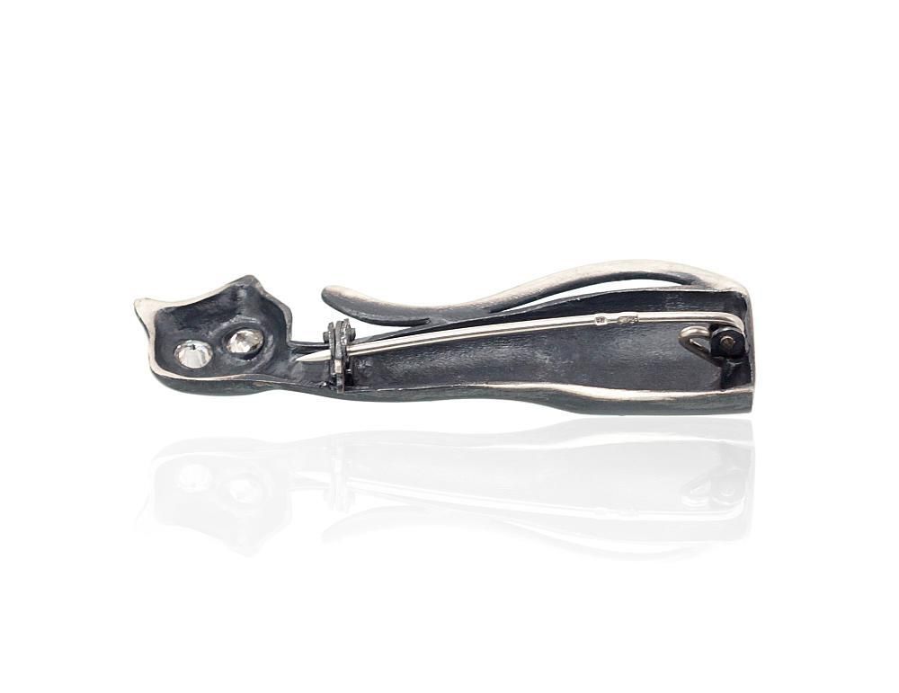 Fancy brooch A2920112MattPOxMattBkSV