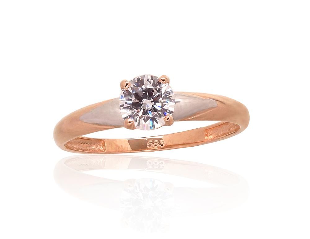 Gold Engagement Ring A1100933AuRPRhWCZ
