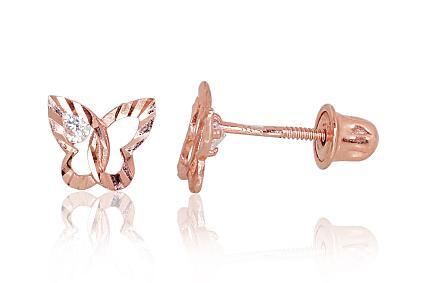 Butterflies - screw closure earrings A1200500AuRCZ Butterflies - screw closure earrings A1200500AuRCZ
