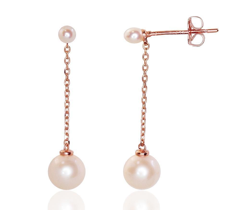Gold earrings with pearl bubble A1201044AuRPE
