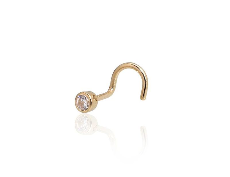 nose gold earring A1930025AuYCZ