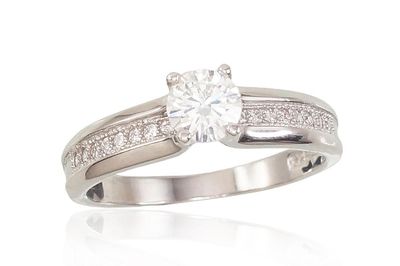 Engagement Silver Ring A2101550PRhGrCZ