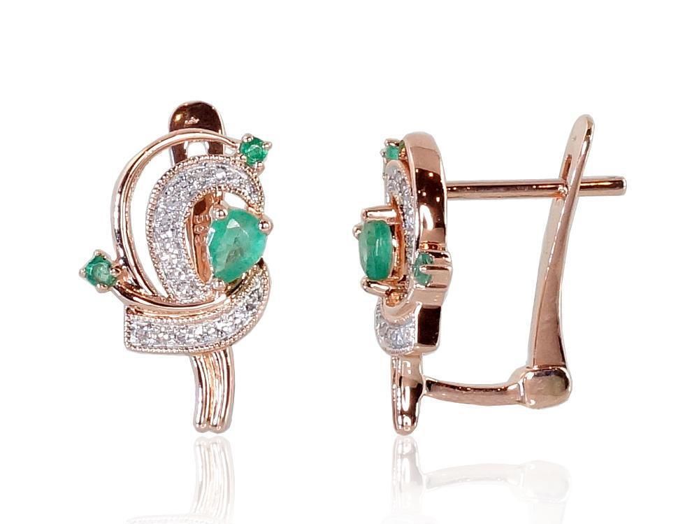 Diamond-encrusted earrings, model 1200503