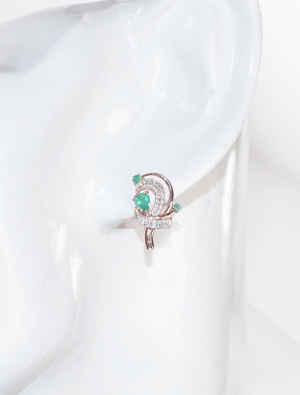 Diamond-encrusted earrings, model 1200503