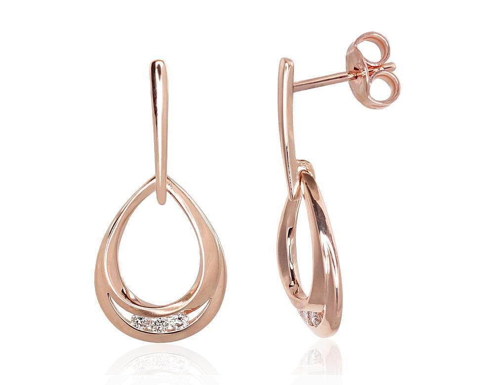 Diamond-encrusted earrings, model 1201007