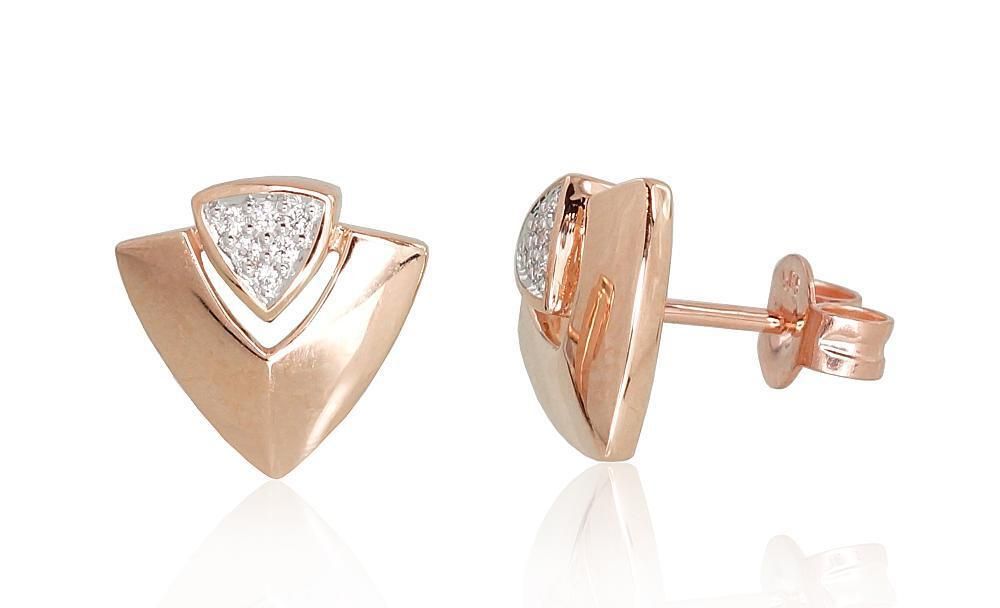 Diamond-encrusted earrings, model 1201008