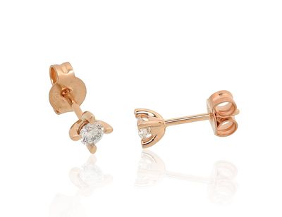 Diamond-encrusted earrings, model 1200343