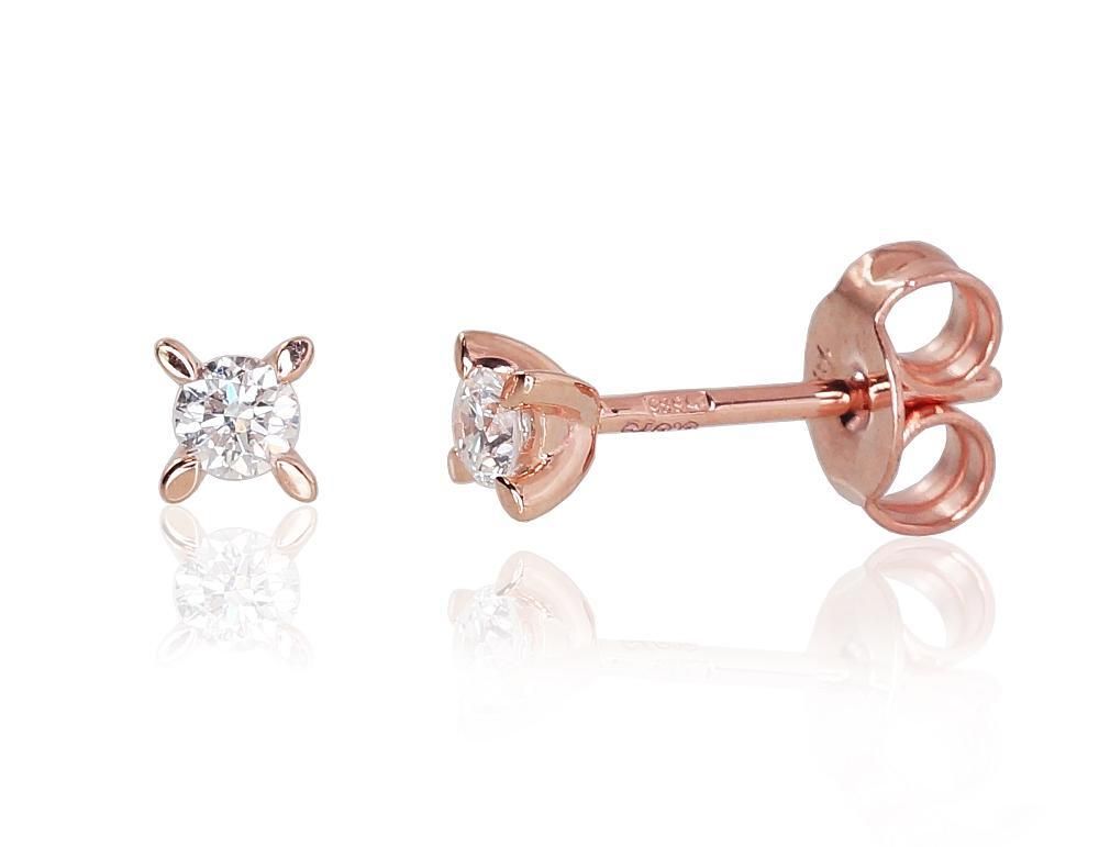 Diamond-encrusted earrings, model 1200342