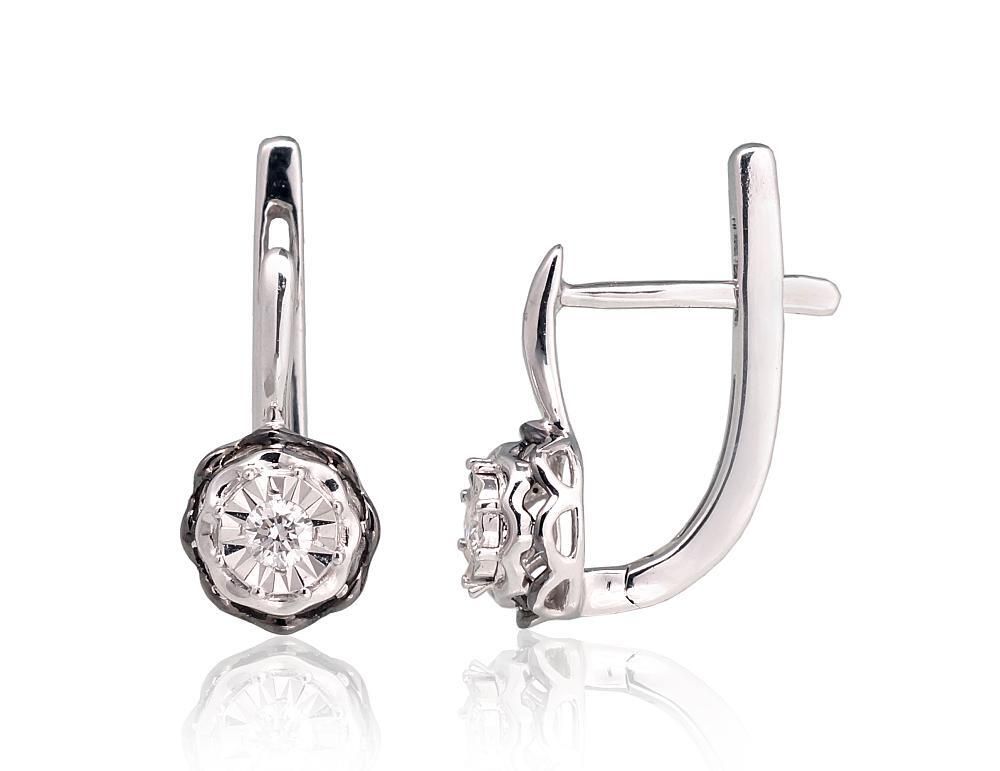 Luxury earrings with diamonds A1201418AuWPRhBkDI