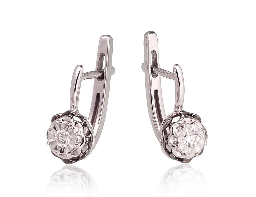 Luxury earrings with diamonds A1201418AuWPRhBkDI