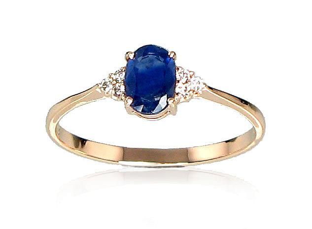 With Gemstone Gold Ring A1100091AuRPRhWDISA