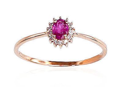 With Gemstone Gold Ring A1100100AuRPRhWDIRB With Gemstone Gold Ring A1100100AuRPRhWDIRB