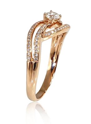 Mit Edelsteinen, für Damen, mit Öse, Diamant, Metall Gold, 585, Modell 1100206(Au-R)_…
