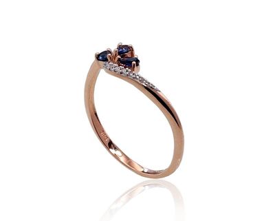With Gemstone Gold Ring A1100420AuRPRhWDISA
