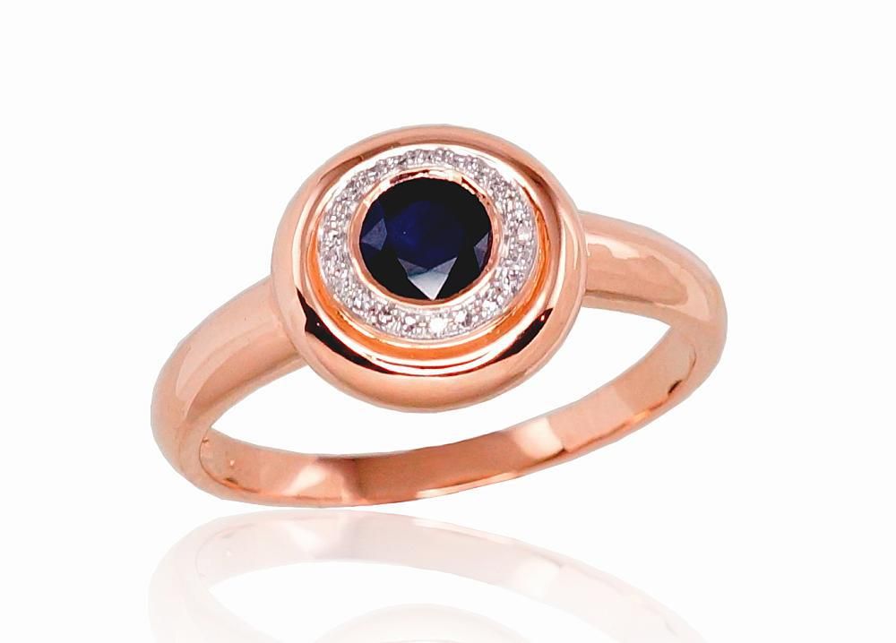 With Gemstone Gold Ring A1100524AuRPRhWDISA