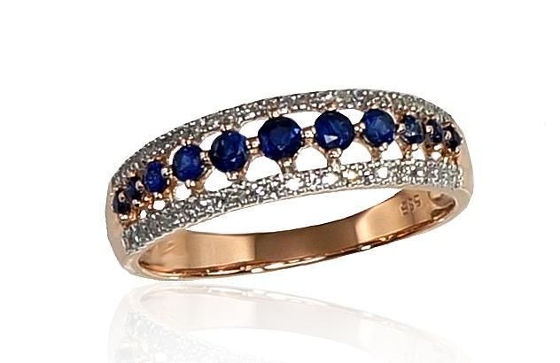 With Gemstone Gold Ring A1100189AuRPRhWDISA