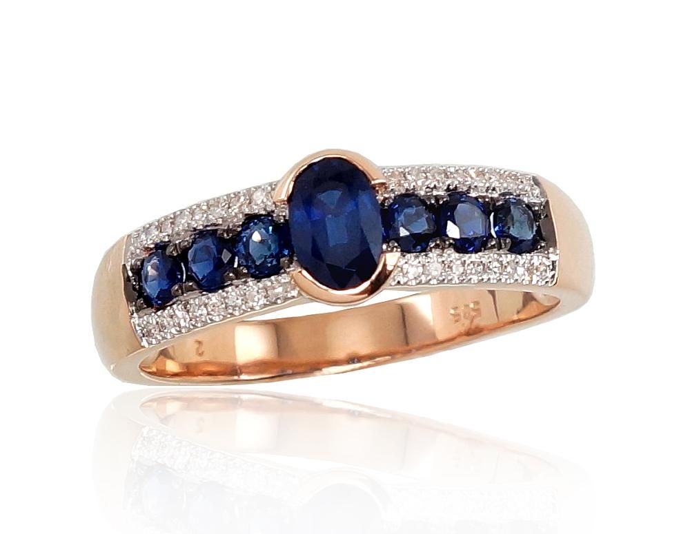 With Gemstone Gold Ring A1100665AuRPRhWPRhBkDISA