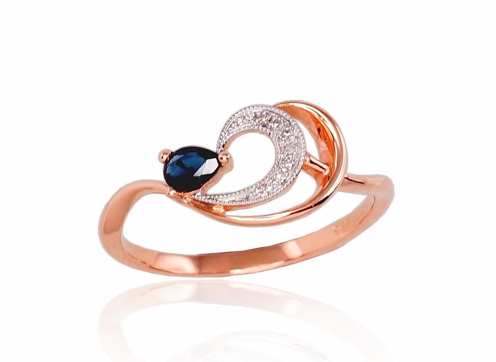 With Gemstone Gold Ring A1100521AuRPRhWDISA