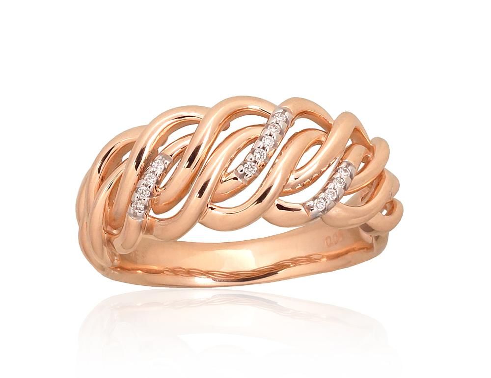 With Gemstone Gold Ring A1101018AuRPRhWDI