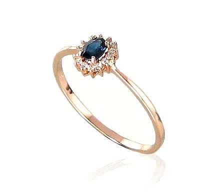 With Gemstone Gold Ring A1100100AuRPRhWDISA