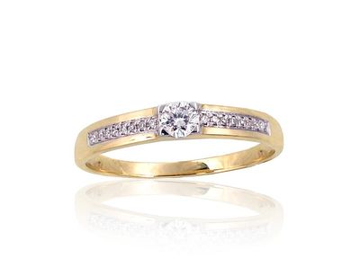 Gold Engagement Ring A1100190AuYPRhWDI