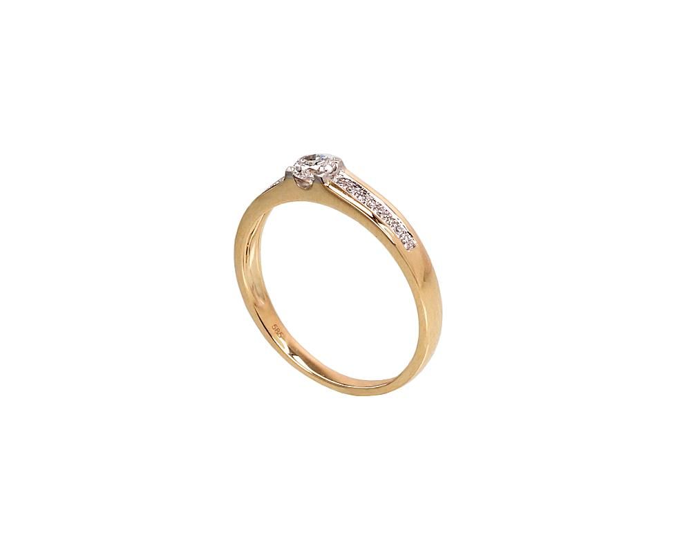 Gold Engagement Ring A1100190AuYPRhWDI