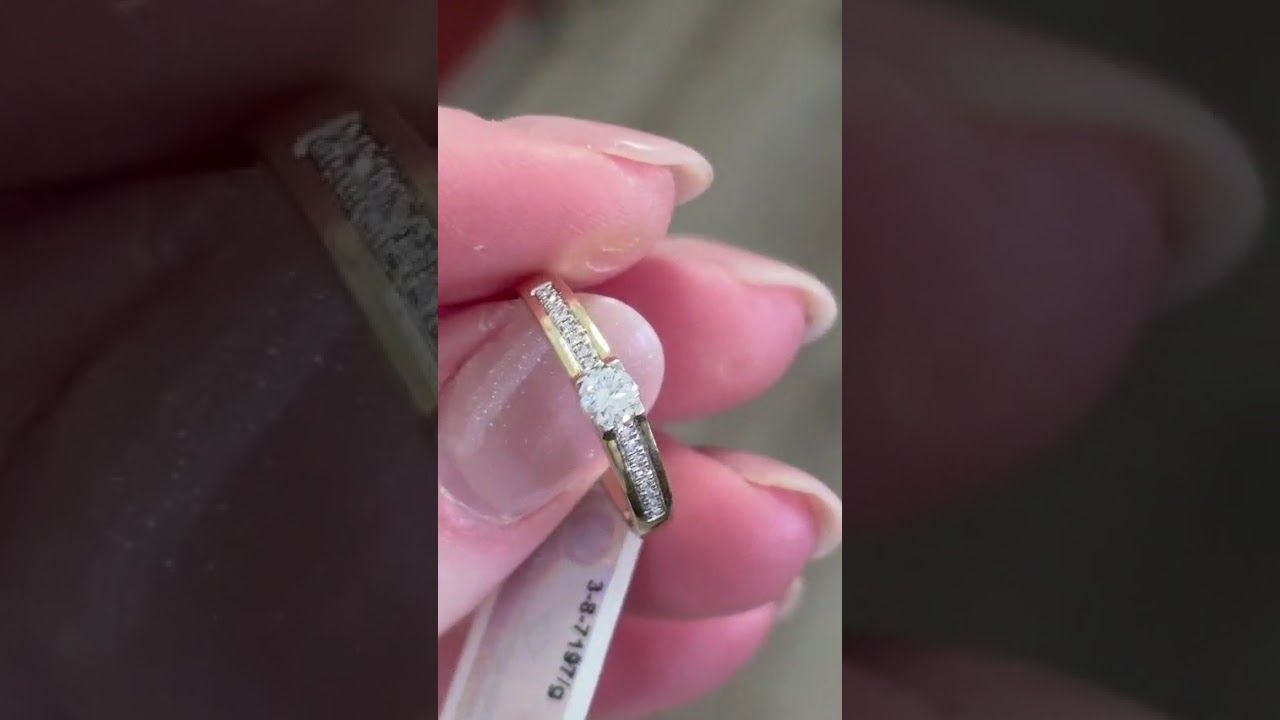 Gold Engagement Ring A1100190AuYPRhWDI