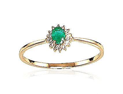 With Gemstone Gold Ring A1100100AuRPRhWDIEM
